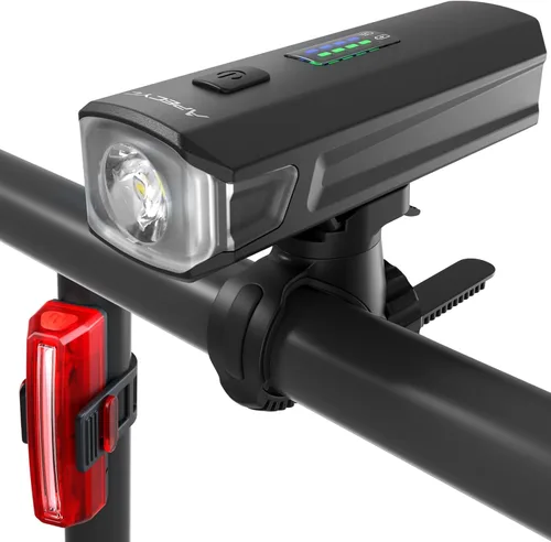 Bike Lights USB-C Rechargeable Bicycle Front Headlight and Rear Taillight with 4+5 Light Modes, Waterproof Bike Light Set for Night Riding,
