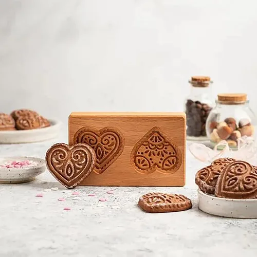 Vista 24 de Molde de Galletas de Madera Tallada con Pájaro - Cortador de Galletas de Jengibre DIY con Prensa de Relieve