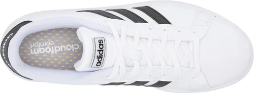 Vista 5 de adidas Tenis Grand Court para mujer, Cloud WhiteLight PurpleCore Black
