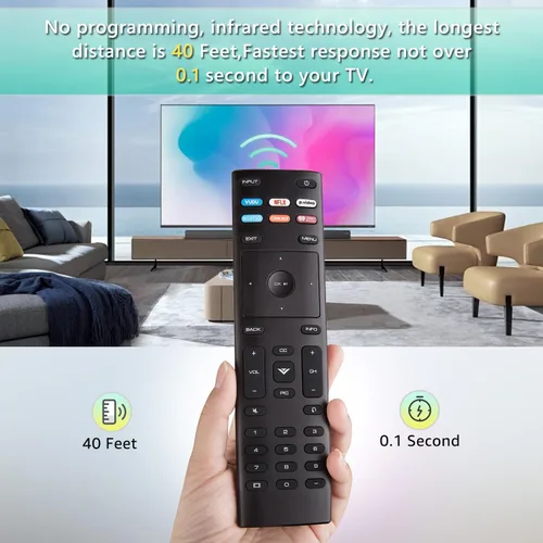 Vista 7 de Universal for VIZIO Smart TV Remote Control Replacement XRT136