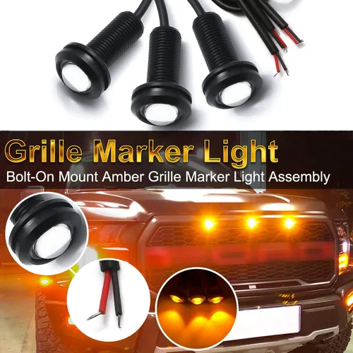 Vista 2 de x xotic tech 3 luces LED para parrilla delantera con montaje de lente de proyector compatible con automóviles, camionetas, camiones, SUV, remolques