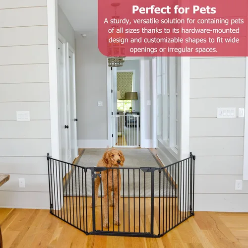 Vista 4 de Cardinal Gates EX100 XpandaGate - Puerta extensible para bebé, puerta extra ancha para perros, puerta de seguridad ajustable para niños y mascotas