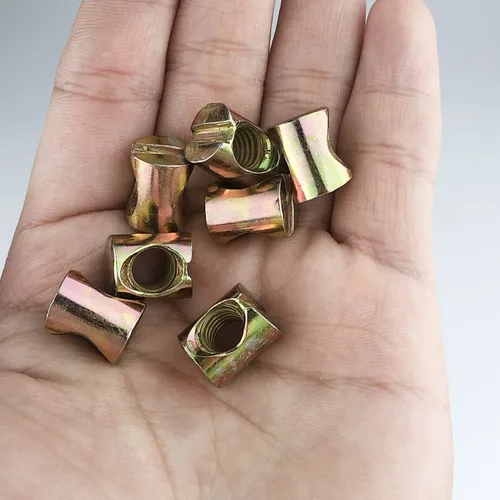 Vista 5 de 10 tuercas métricas M8-1.25, clavijas cruzadas, tuercas ranuradas, tornillos de cuna para cuna, kit de repuesto de hardware de zinc