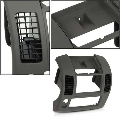 Vista 8 de G-PLUS Consola central de panel de instrumentos, tapa pata soporte para instrumentos, en gris, ABS, compatible con Nissan Frontier 2005-2020