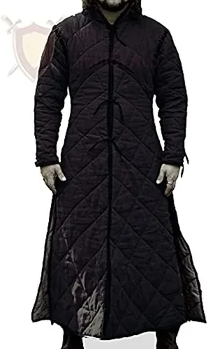 Vista 2 de Gambeson Coat Medieval Thick Padded Full Length Sleeves Gambeson Coat Aketon Jacket Armor, Cotton Gambeson by ITS Medieval