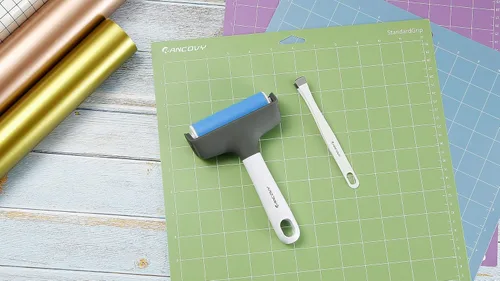 Vista 6 de RANCOVY Brayer Roller & Mat Remover Pinzas Set para Cricut/Siluete/Brother y camisetas Proyectos de transferencia de calor Fabricación de impresión