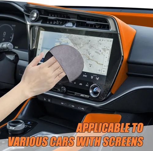 Vista 7 de Toallitas para pantalla táctil de automóvil, limpieza de pantalla de salpicadero, incluye paño de microfibra, herramienta limpiadora de pantalla