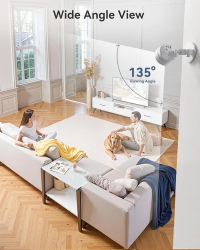 Vista 9 de FOSCAM Cámara de seguridad 3K 5MP para interiores, 0.08 oz y 0.18 oz WiFi magnética Mini perro/gato/mascota/bebé, detección de movimiento