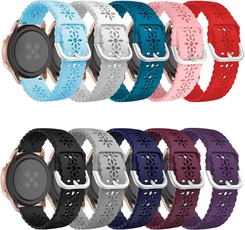 TOOLAIK 10 Pack Sport Bands Compatible with Samsung Galaxy Watch 7 6 5 4, 40mm 44mm bands/Galaxy Watch 3, 41mm 42mm Samsung Active 2 straps for Men