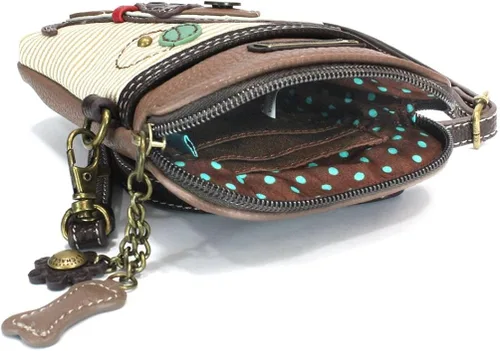 Vista 4 de Chala - Bolsa cruzada de piel sintética multicolor con correa ajustable para teléfono celular