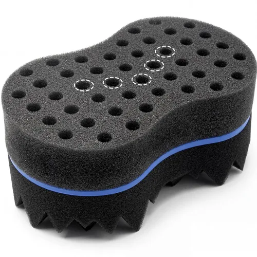 Vista 9 de Esponja con giro cepillo de pelo para afros, bobinas, rastas 2 en 1, diámetro de agujero de 0.39 pulgadas y 0.63 pulgadas, 1pcs