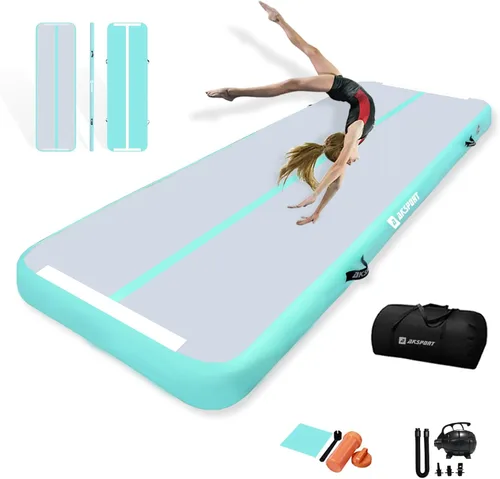 Vista 19 de AKSPORT - Tapete de aire para gimnasia o acrobacias, inflable, con bomba de aire para uso