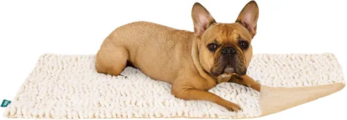 Vista 11 de Furhaven - Manta impermeable para perros y gatos, lavable, de felpa y terciopelo para calmar a tu perro, S, gris niebla