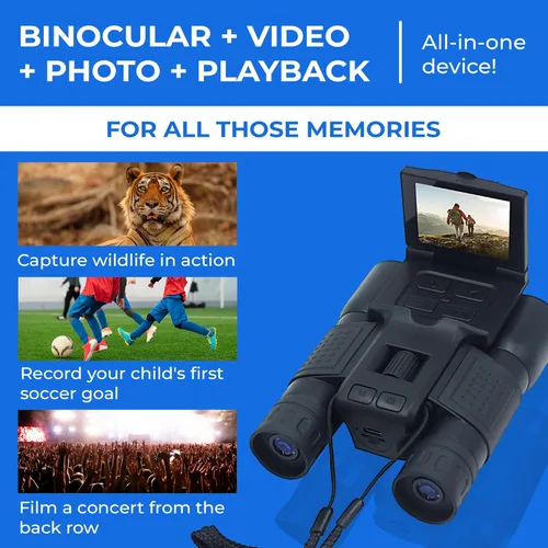 Vista 3 de Binoculares digitales con cámara y grabación de video, videocámara de 5MP de alta potencia de 12 x 32 para cámaras de observación de aves