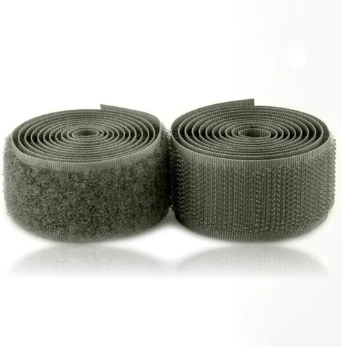 Vista 85 de Cinta de velcro beige de nailon de 1 pulgada de ancho, no adhesiva, 5 yardas de longitud, juego de cierres de cinta entrelazada para bolsos, ropa