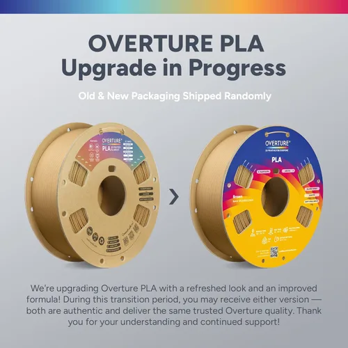 Vista 2 de OVERTURE - Filamento PLA 1/16 pulgadas, insumos para impresora 3D, carrete de cartón de 2.2 libras, precisión dimensional 99% +/- 0.001 pulgadas