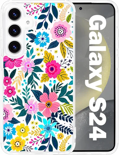 Vista 8 de Funda magnética para Samsung Galaxy S22 Ultra Flower, compatible con MagSafe, patrón floral transparente a prueba de golpes, parte trasera