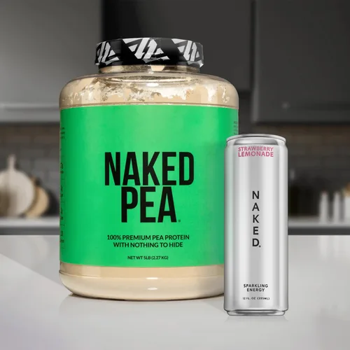 Vista 6 de NAKED Pea - Proteína de Doble Chocolate de Granjas de EE. UU. y Canadá, Cacao Orgánico, Azúcar de Coco Orgánico - Sin OMG, Sin Soja y Sin Gluten