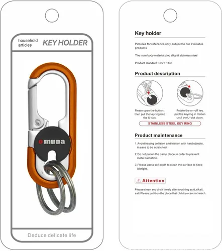 Vista 4 de Men's Car Key Chain, Personalized Creative Stainless Steel Car Keychain for Men, Anti-Loss Heavy Duty Metal Key Ring