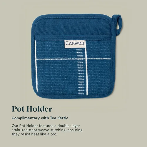 Vista 4 de Caraway Hervidor de té silbante de 2 cuartos de galón, olla de té duradera de acero inoxidable, hervido rápido, agnóstico para estufa, no tóxico