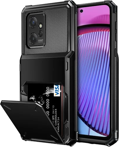 Vofolen Funda para Moto G 5G 2023 Funda tipo cartera con 4 tarjetas de crédito, ranura de identificación, resistente a los arañazos, de doble capa,