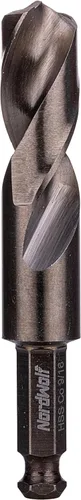 Vista 16 de NordWolf Broca rechoncha de cobalto M35 de 1/2 pulgada para acero inoxidable y metales duros, con vástago hexagonal de 1/4 pulgadas para mandriles
