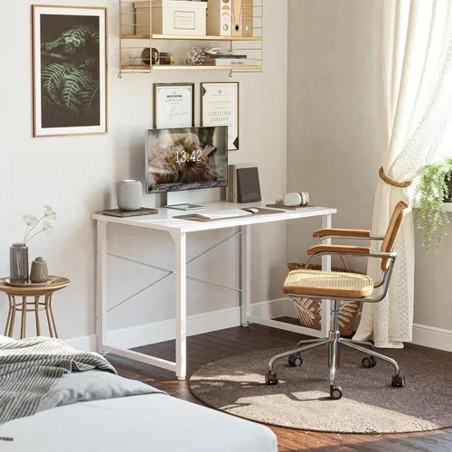Vista 76 de CubiCubi Escritorio para computadora, escritorio pequeño de oficina en casa de 40 pulgadas, mesa de PC de estilo moderno y simple para el hogar