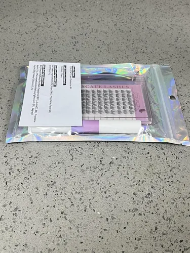 Vista 4 de Kit de racimos de pestañas de aspecto natural, kit de extensión de pestañas Wispy DIY 96 piezas de extensión de pestañas, kit de extensiones