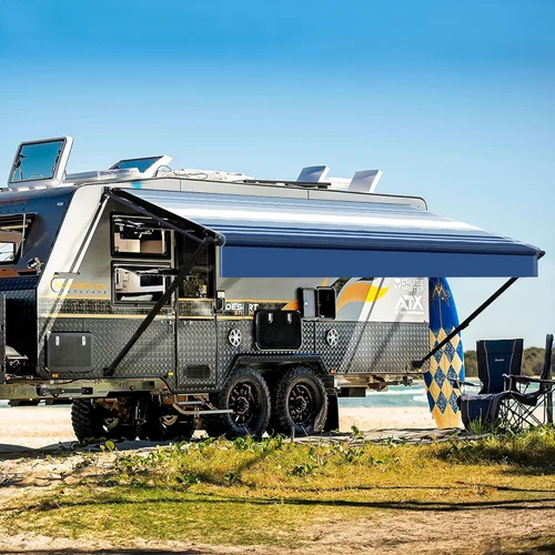 Vista 17 de YESCAMP Kit completo de toldo manual retráctil para caravana o remolques, toldo enrollable para cámper o quinta rueda, remolques de viaje