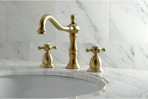 Vista 2 de Kingston Brass KS1977BX - Grifo de baño extendido de 8 pulgadas, latón cepillado