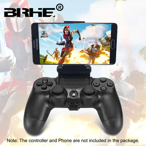 Vista 6 de BRHE Phone Clip for PS4 Controller Mobile Gaming Mount Bracket Holder Adjustable Stand Clamp Compatible with iPhoneiOS, Android, for Playstation4