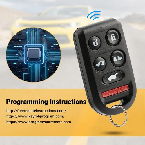 Vista 4 de Llavero de automóvil compatible con Odyssey 2005-2010, repuesto de llave de plástico negro con control remoto de entrada sin llave OUCG8D-399H-A