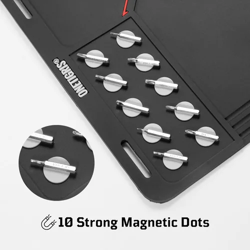 Vista 6 de ONETIGRIS Gun Cleaning Mat Rifle Pistol Gun Mat with Magnetic Dots, Non-Slip Oil Resistant