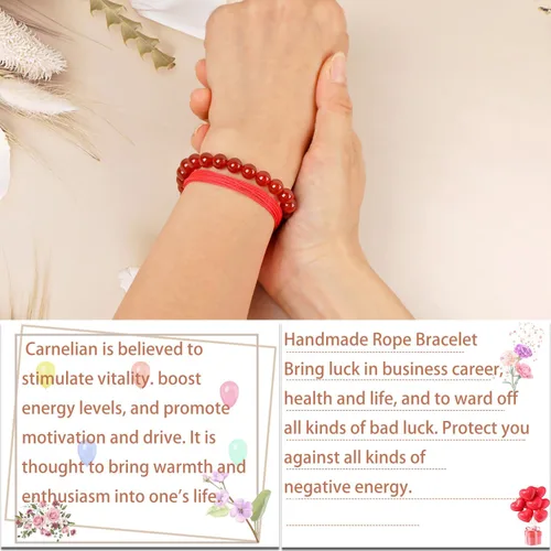 Vista 120 de LPBeads Pulsera de piedra natural hecha a mano de tamaño ajustable