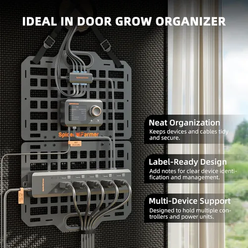Vista 2 de Spider Farmer Grow Tent Gear Board 2026 Sistema de gestión de cables