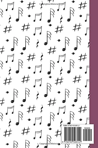 Vista 2 de Music Themed Journal or Notebook - Blank Lined for Music Lovers - Musical Notes Blank Lined Journal or Noteboook - Perfect for Lovers of Music or as