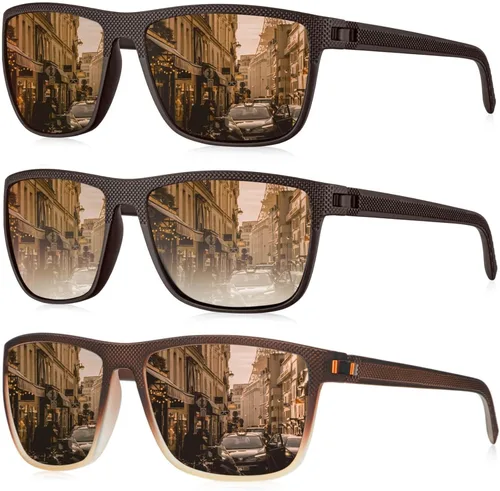 Vista 50 de KALIYADI Gafas de sol polarizadas para hombre, gafas de sol ligeras con protección UV para conducir, pescar y jugar golf