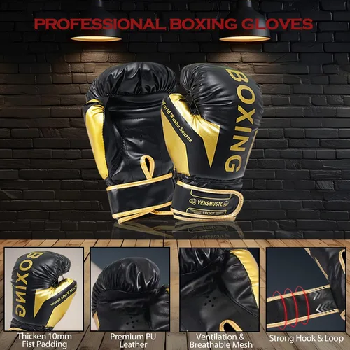 Vista 4 de Saco de boxeo Mesetast para adultos, juego de saco de boxeo de 1.2 m con guantes de boxeo de 12oz, MMA Karate Kickboxing Boxeo para gimnasio en casa