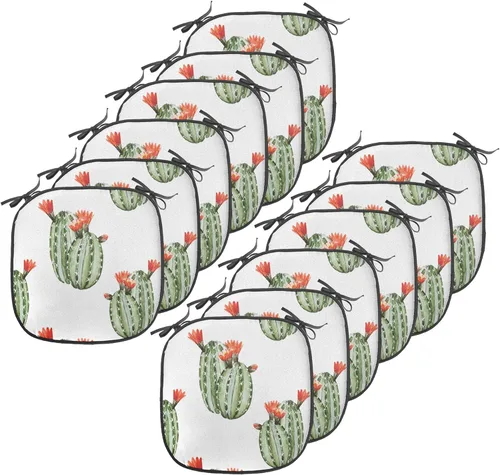 Vista 144 de Ambesonne Grunge Chair Seating Cushion, Retro Striped Background Pineapple Vintage Hippie Graphic, Anti-Slip Seat Padding for Kitchen & Patio