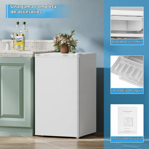 Vista 8 de COWSAR Mini refrigerador de 3.1 pies cúbicos para dormitorio, apartamento Negro
