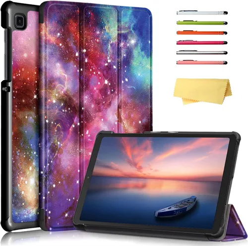 Vista 21 de Galaxy Tab A7 Lite 8.7 pulgadas SM-T225/T220 Trifold Case 2021 Modelo 2021 Ultra Delgada Funda Folio Ligero con Soporte Multi-Ángulo Delgado Cuero