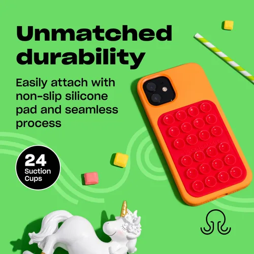 Vista 4 de OCTOBUDDY Classic MAX - Funda adhesiva de silicona con succión para teléfono - Manos libres, soporte de agarre fuerte para selfies y videos