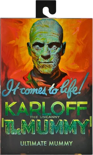 Vista 7 de NECA Universal Monsters Mummy 7IN Ultimate AF Negro y Blanco VER