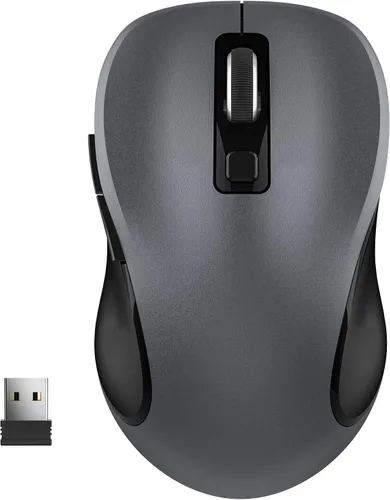 Vista 15 de WisFox – Mouse inalámbrico de 2.4G para portátil, mouse ergonómico con receptor USB y 3 niveles ajustables, mouse inalámbrico de 6 botones