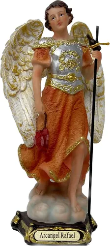 Vista 6 de Juego de 3 figuras religiosas de resina Arcangel Miguel, Arcangel Rafael, Arcangel Gabriel