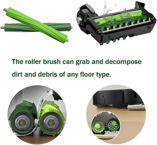 Vista 5 de Juego de 3 piezas de repuesto de cepillos de goma s9 compatibles con iRobot Roomba S9 (9150) s9+ s9 Plus (9550) s Series Aspiradora