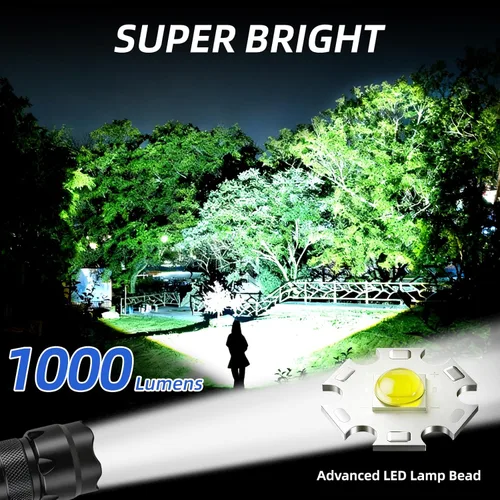 Vista 3 de ULTRAFIRE Mini linterna LED de 1000 lúmenes, 5 modos, linterna táctica, súper brillante, pequeña EDC Flashligh, linterna portátil WF-502B