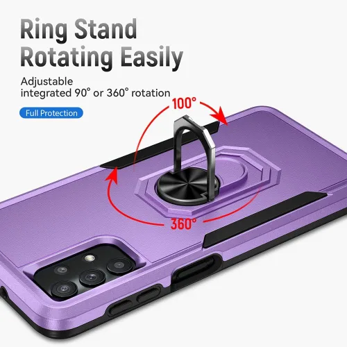 Vista 6 de Funda diseñada para Samsung A32 5G (no para A32 4G), resistente, resistente, a prueba de golpes, con soporte de anillo para Samsung Galaxy A32 5G
