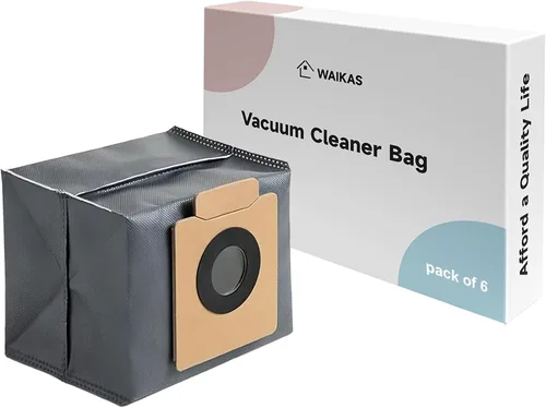 Vista 24 de WAIKAS Paquete de 6 bolsas de polvo E25 E28 para aspiradoras Eufy E28 Omni, E25 Omni y E20, accesorios de repuesto de gran capacidad