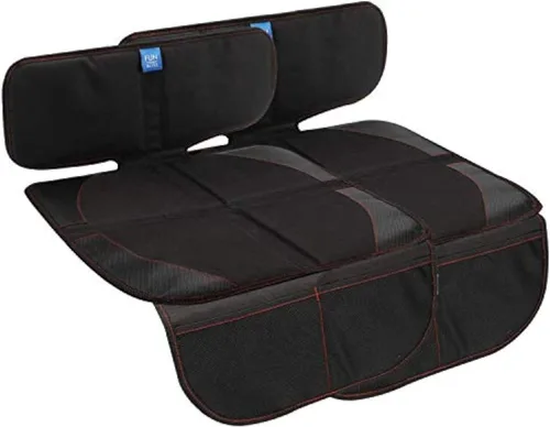 Vista 12 de funbliss Protector de asiento de automóvil para asiento de automóvil infantil, alfombrilla de asiento para debajo del asiento de automóvil